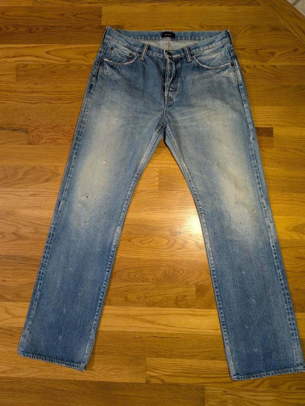 Chimala Mens Jeans (33x32) Distressed Selvedge Denim Made In Japan